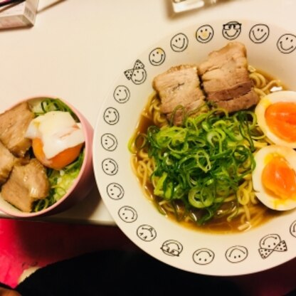 こんなに簡単にチャーシューが作れるなんてビックリでした！
ラーメンとチャーシュー丼にして
食べました(-^〇^-)